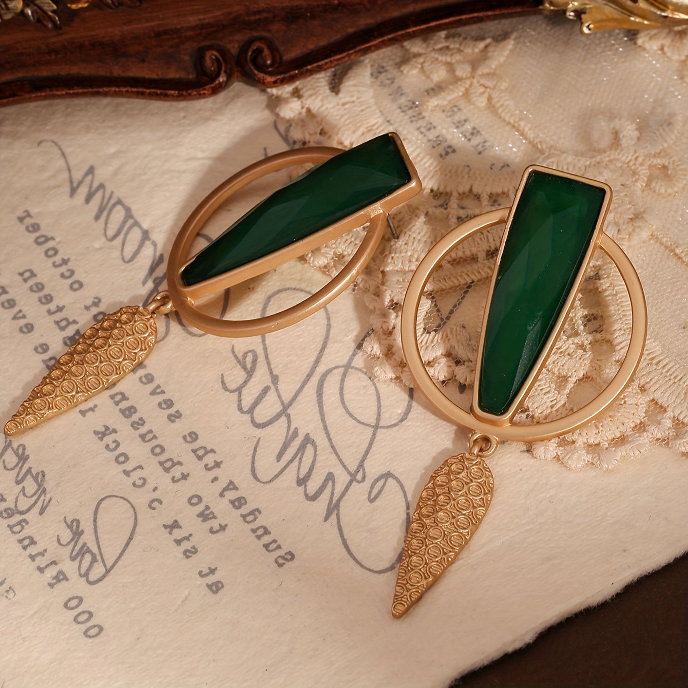 Unique Ethnic Style Patterned Metal Earrings